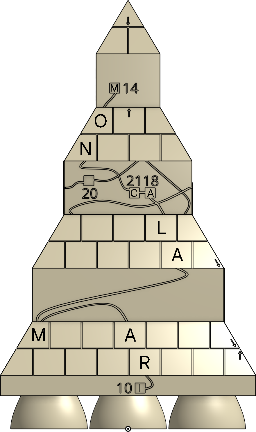 MON CALAMARI traced on the spaceship