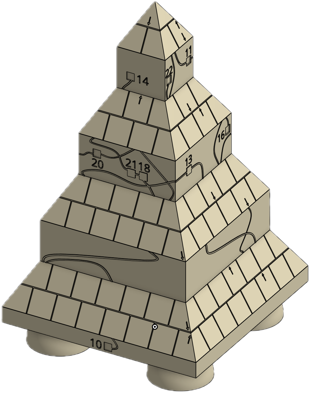 An assembled spaceship